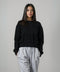 Women's Flatknit Cropped Sweatshirt - Black