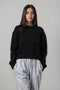 Women's Flatknit Cropped Sweatshirt - Black