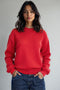 Women's Flatknit Cropped Sweatshirt - Red