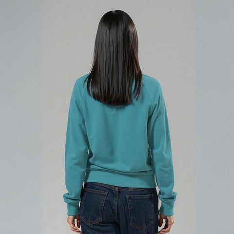 Women's French Terry Raglan Sleeve Sweatshirt - Teal