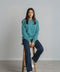 Women's French Terry Raglan Sleeve Sweatshirt - Teal