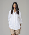 Women's Cotton Twill Shacket - Off white