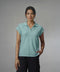 Women's Flat Knit Sleeveless Polo T-Shirt - Granite Green
