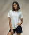 Women's Cotton Jersey Roundneck T-Shirt - Off White