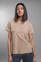 Women's Slub Jersey Henley T-Shirt - Beige
