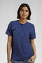 Women's Slub Jersey Henley T-Shirt - Dark Blue