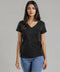 Women's Cotton Jersey V-Neck T-Shirt - Black
