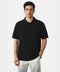 Men's Cotton Honeycomb Polo T-Shirt - Black