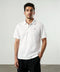 Men's Cotton Honeycomb Polo T-Shirt - White