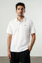 Men's Cotton Honeycomb Polo T-Shirt - White