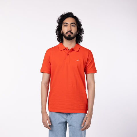 Men's Pique Polo - Red
