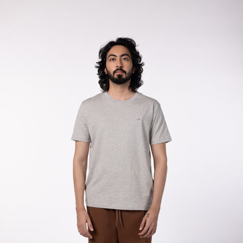 Lounge Stretch Roundneck T-Shirt - Grey Melange
