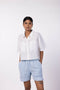 Women's Oversized Crop Shirt - White