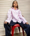 Women's Cotton Melange Tailored Pants - Blue