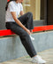 Women's Cotton Melange Tailored Pants - Charcoal