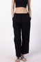Women's Blended Drawstring Pants - Black