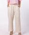 Women's Blended Drawstring Pants - Beige