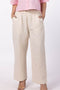 Women's Blended Drawstring Pants - Beige