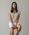 Women's Flatknit Kaftan Top - Beige