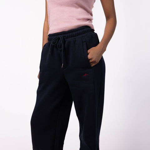 Straight Fit Sweatpants - Navy Blue