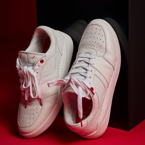 White Leather Low Top Sneaker